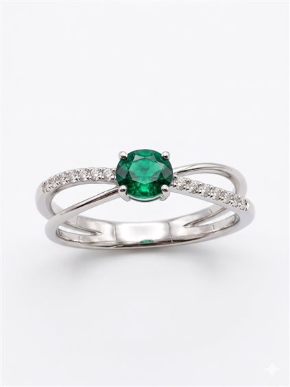 Ringe Giorgio Visconti Dame Antologie in Weißgold Smeraldo 0.25 Ct ABX17878S - ABX17878S